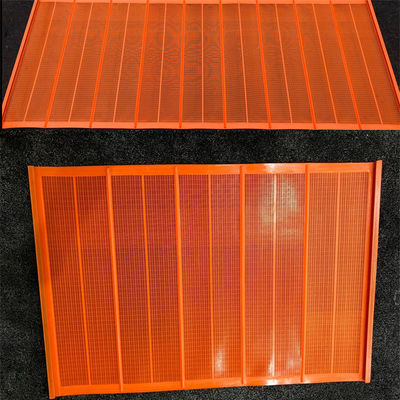 Red Color High Wear Resistant Wet Polyweb Urethane Screens 1040*700mm