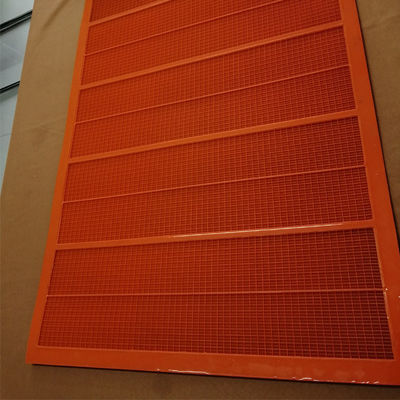 Orange High-Wear PU Screen Panel 0.5mm Mesh for Wet Sieving