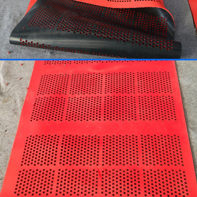 1.25m Self-Cleaning Rubber Panel for Vibrating Screens Red Soft Black Hard